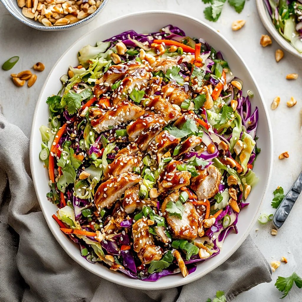 Sesame Chicken Cabbage Crunch Salad