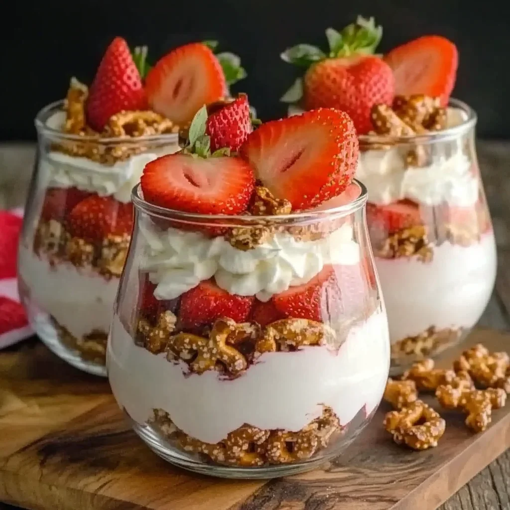 Strawberry Pretzel Salad Parfaits Recipe