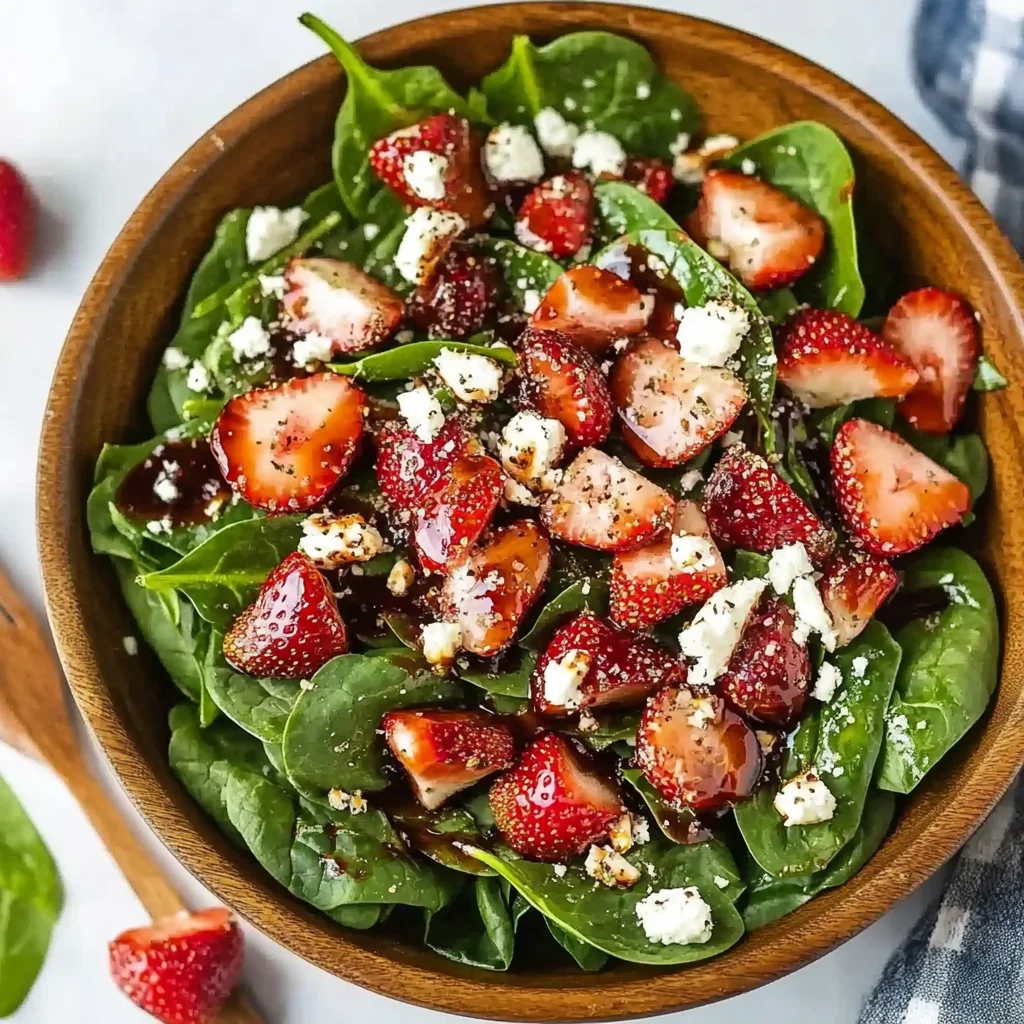 Strawberry Spinach Salad with Strawberry Balsamic