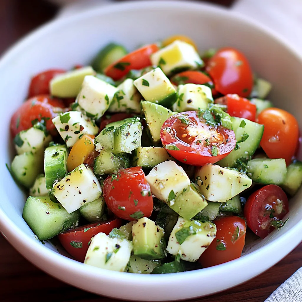 Tomato, Cucumber, Avocado Salad