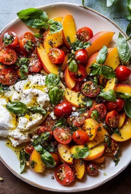Tomato, Peach, and Burrata Salad