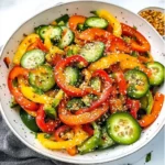 Viral TikTok Cucumber & Bell Pepper Salad