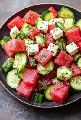 Watermelon Cucumber Salad Recipe