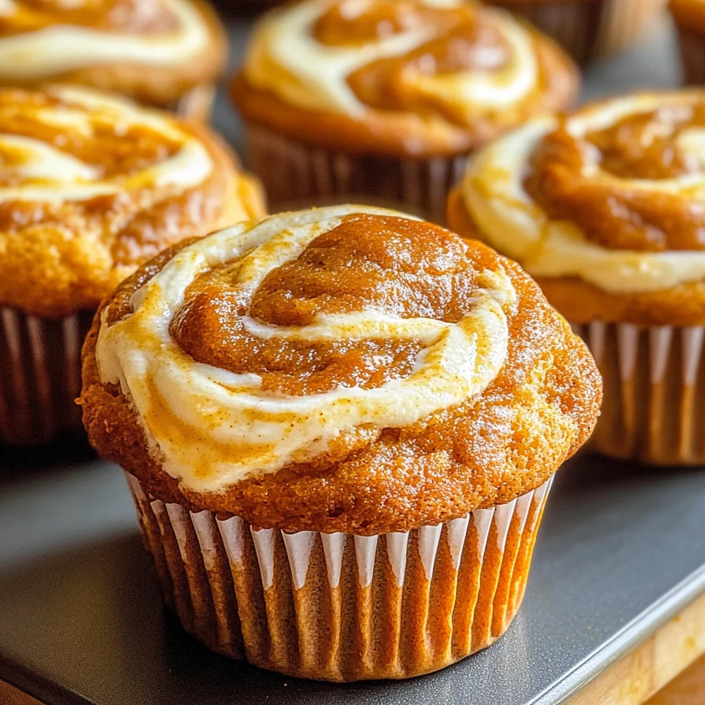 Best Swirled Pumpkin Cream Cheese Muffins