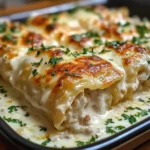 Chicken Alfredo Lasagna Rolls