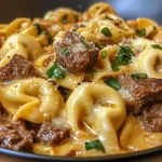 Creamy Beef and Vegetable Tortellini
