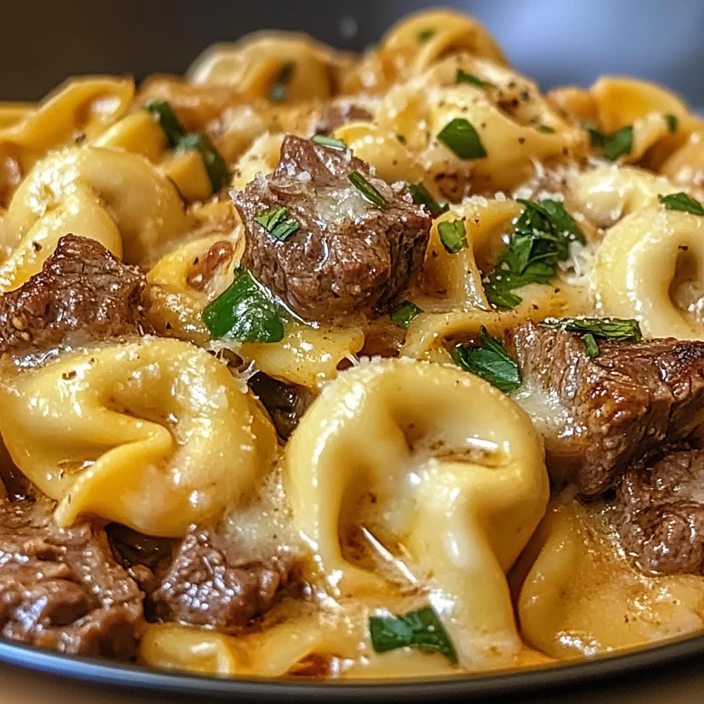 Creamy Beef and Vegetable Tortellini
