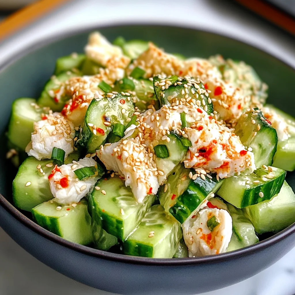 Easy California Roll Cucumber Salad