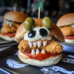 Halloween Chicken Parm Sliders