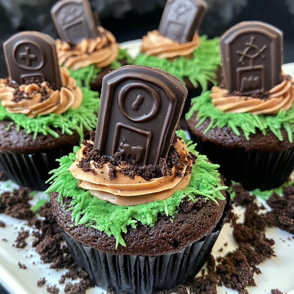 Halloween Graveyard Cupcakes