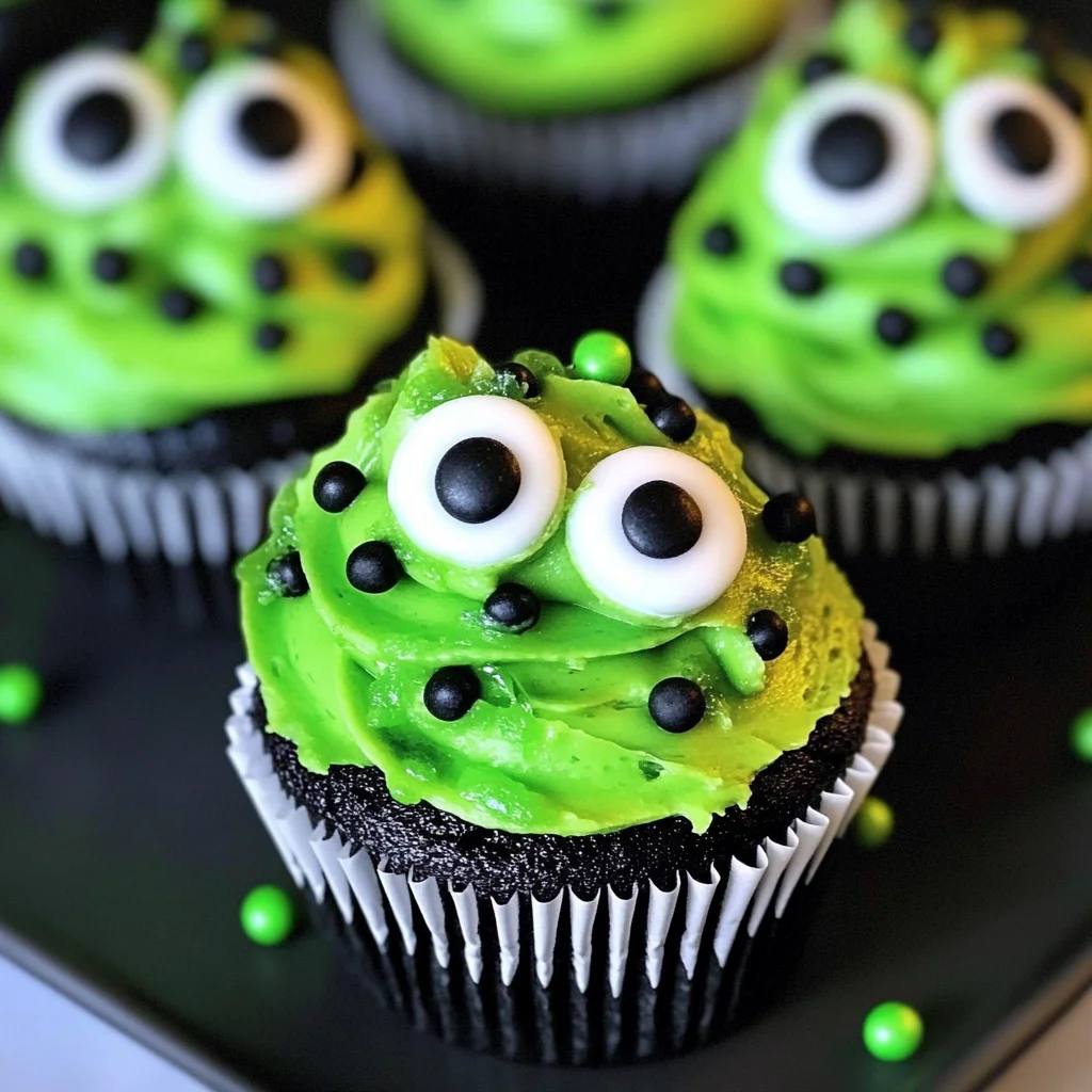 Halloween Slime Cupcakes