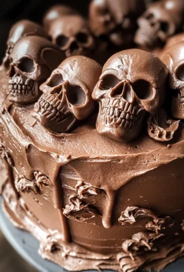 High Altitude Ginger Chocolate Skull Cake for Halloween