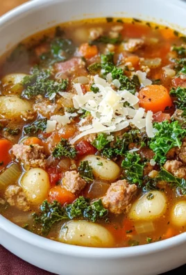 Italian Vegetable Soup with Spicy Sausage