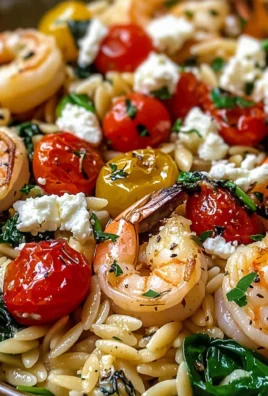 Lemon Feta Orzo Shrimp