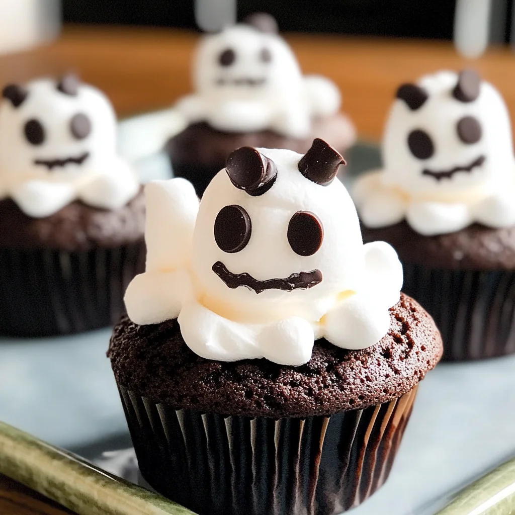 Marshmallow Ghost Cupcakes