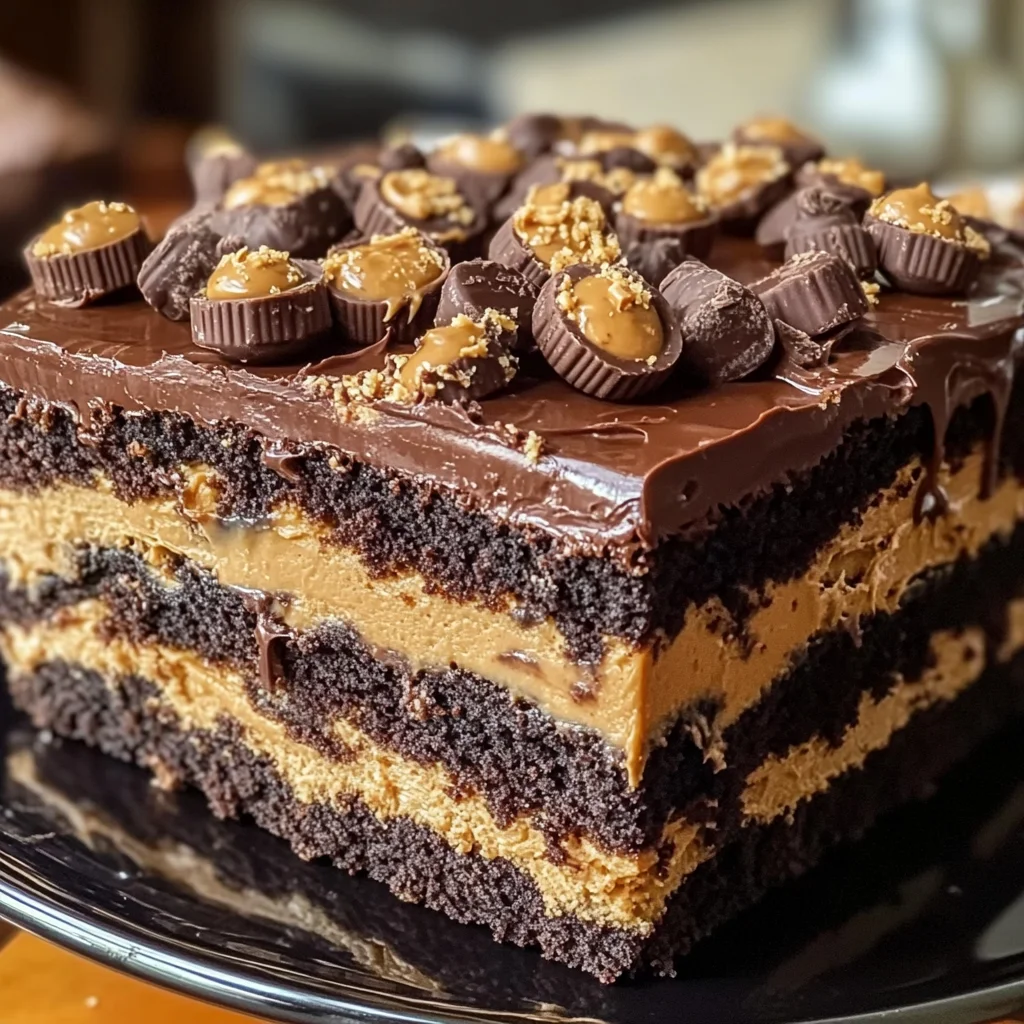 Reese’s Peanut Butter Earthquake Cake