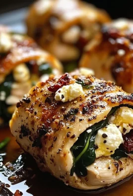 Rolled Up Chicken with Feta, Spinach, and Sun-Dried Tomatoes