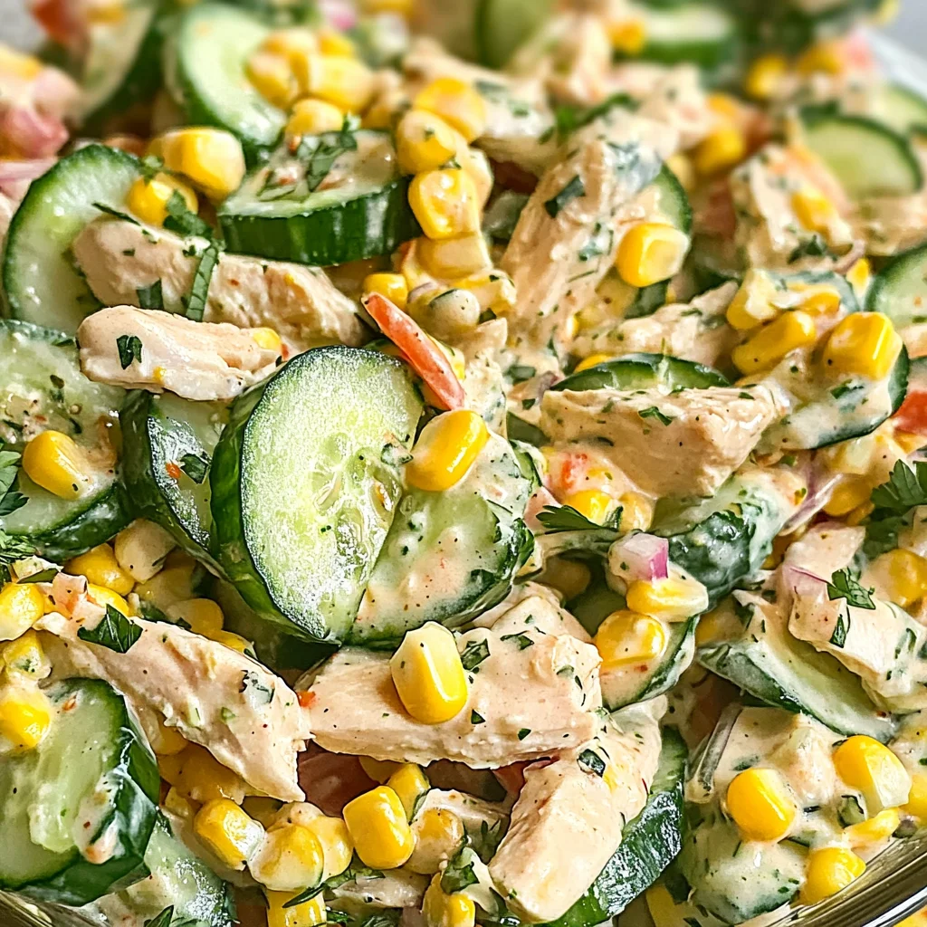 Street Corn Creamy Cucumber Salad