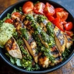 Chimichurri Grilled Chicken Bowl with Garlic Sauce