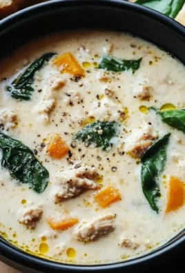 Creamy Italian Ground Chicken Soup