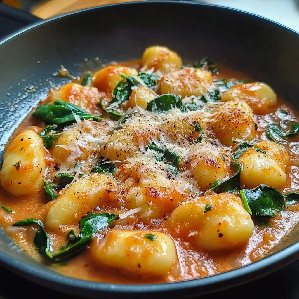 Creamy Tomato Spinach Gnocchi