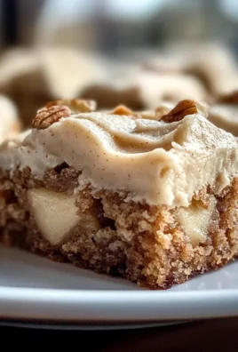 Decadent Apple Cinnamon Blondies with Maple Cream Cheese Frosting