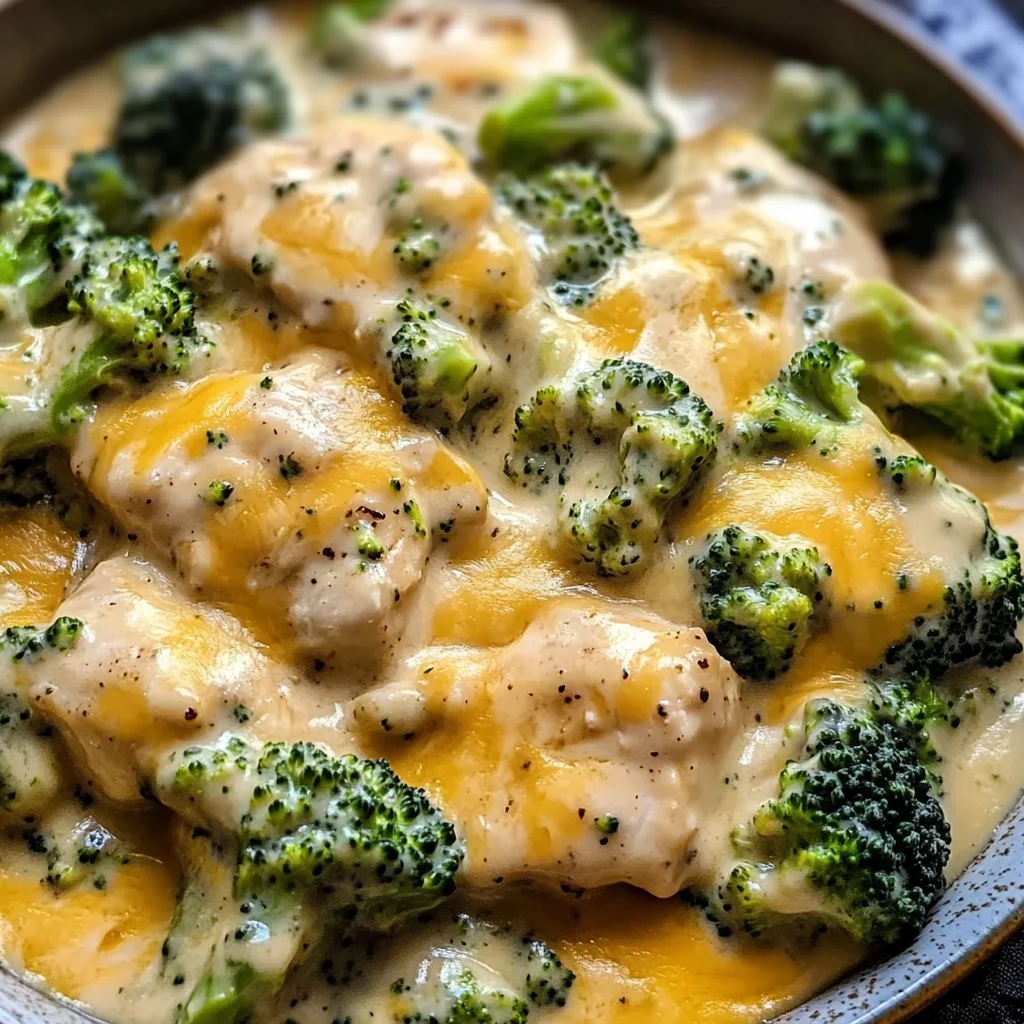 Irresistible Crockpot Creamy Broccoli Cheddar Chicken Delight
