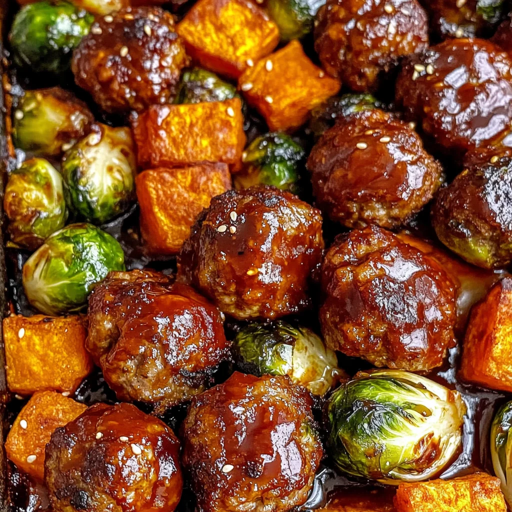 Korean BBQ Meatballs and Vegetables