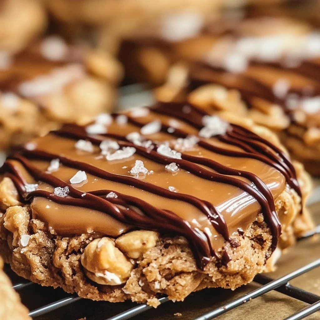 Peanut Butter Chocolate Caramel Cookies
