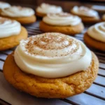 Pumpkin Sugar Cookies with Cream Cheese Frosting