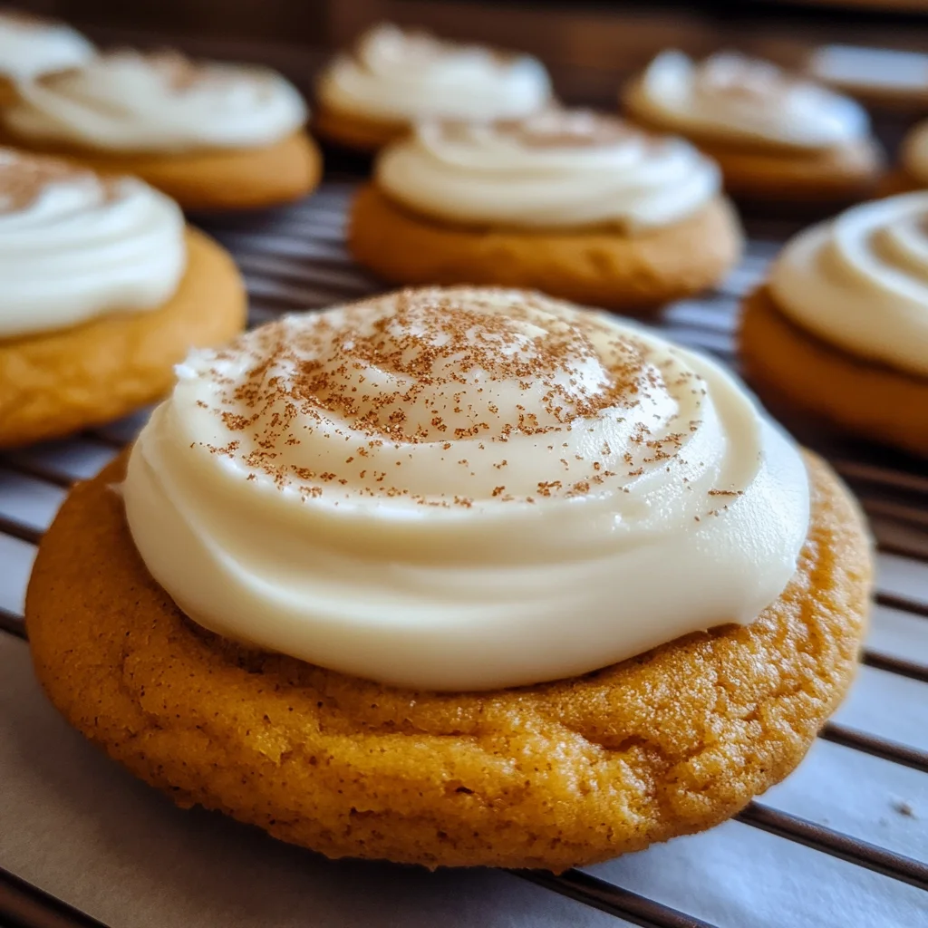 Pumpkin Sugar Cookies with Cream Cheese Frosting