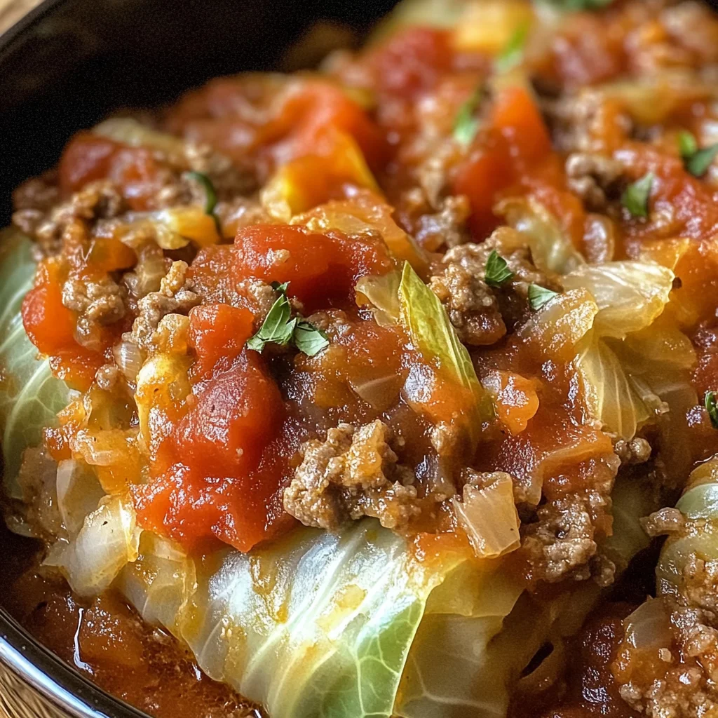 Slow Cooker Unstuffed Cabbage Rolls