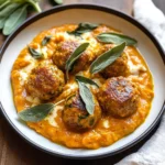 Turkey Meatballs in Pumpkin Sage Sauce