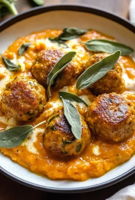 Turkey Meatballs in Pumpkin Sage Sauce