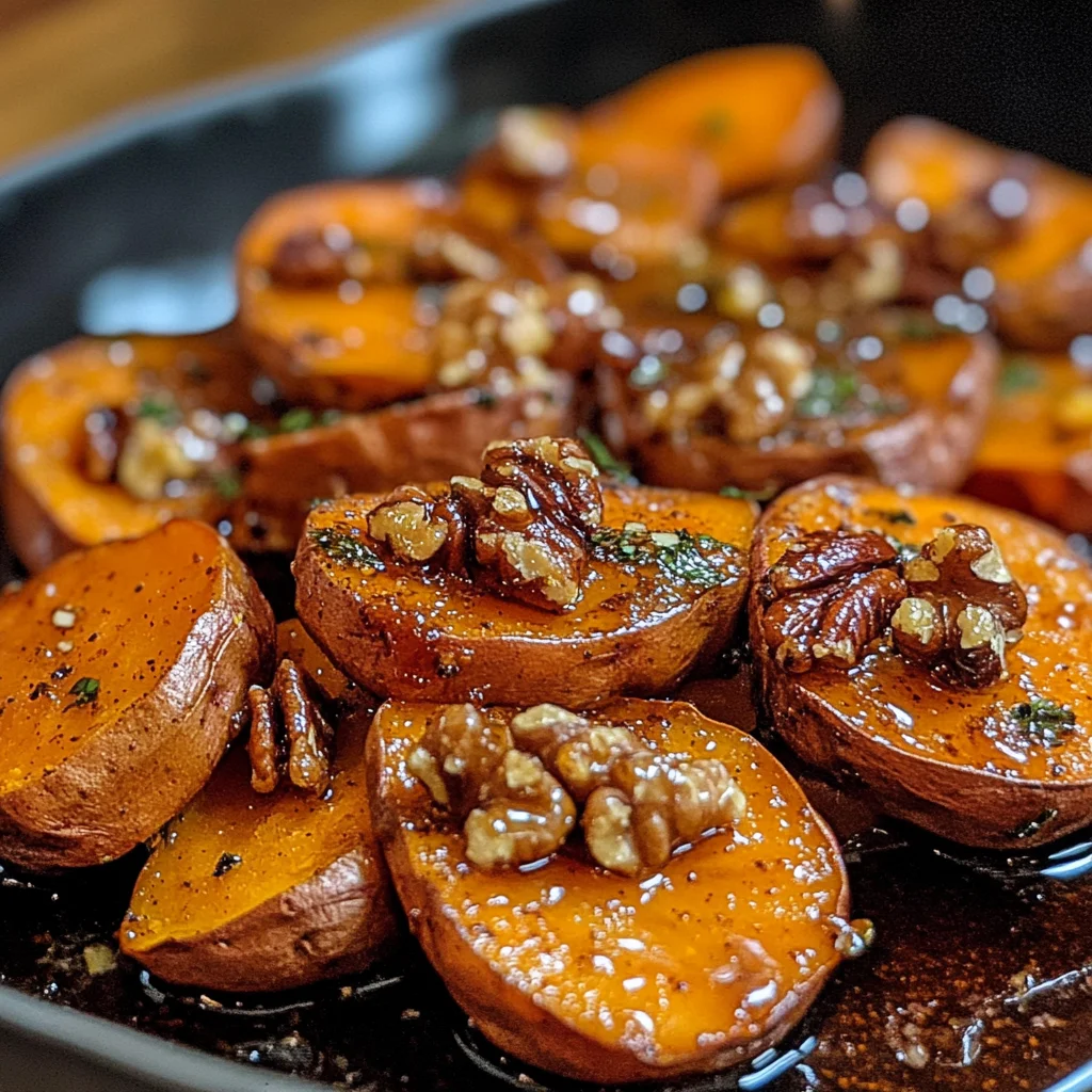 Walnut Maple Roasted Sweet Potatoes